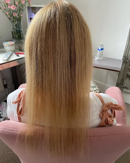 Blonde hair after extensions